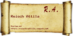 Reisch Attila névjegykártya